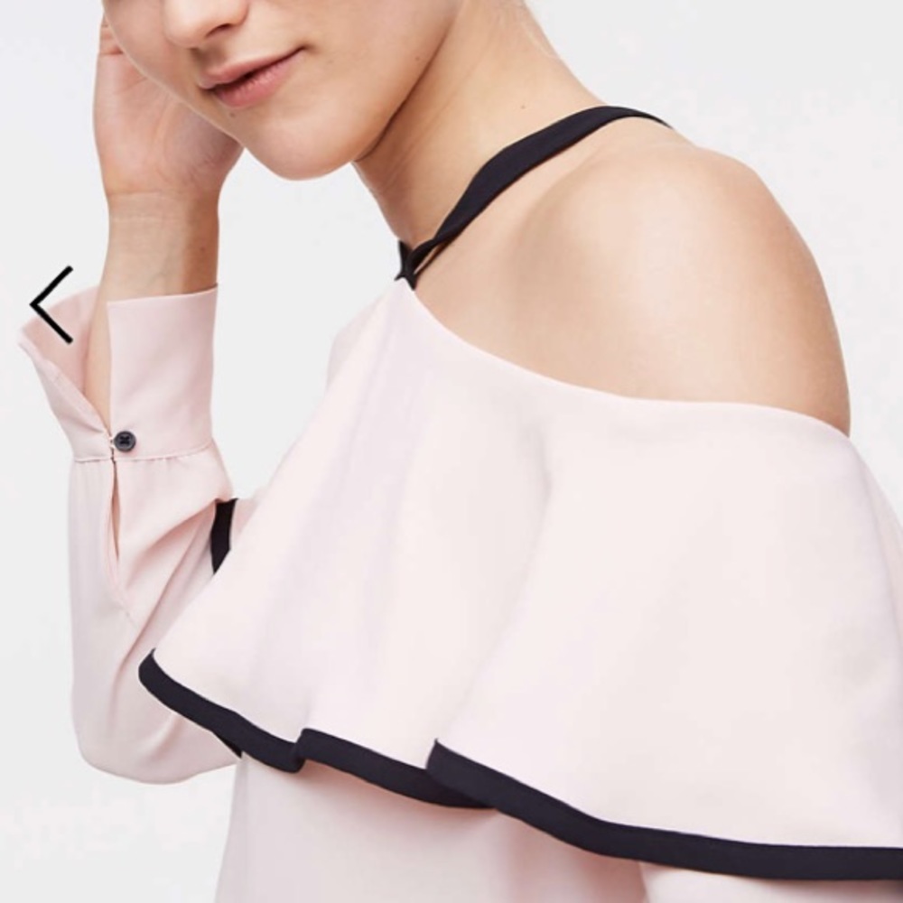 LOFT Off the Shoulder Ruffle Top